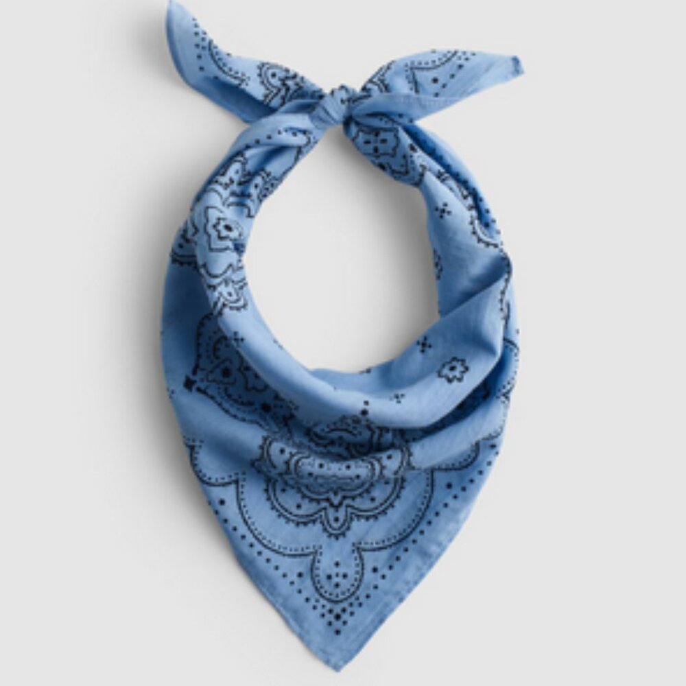 New Madewell Organic Cotton Heritage Blue Bandana